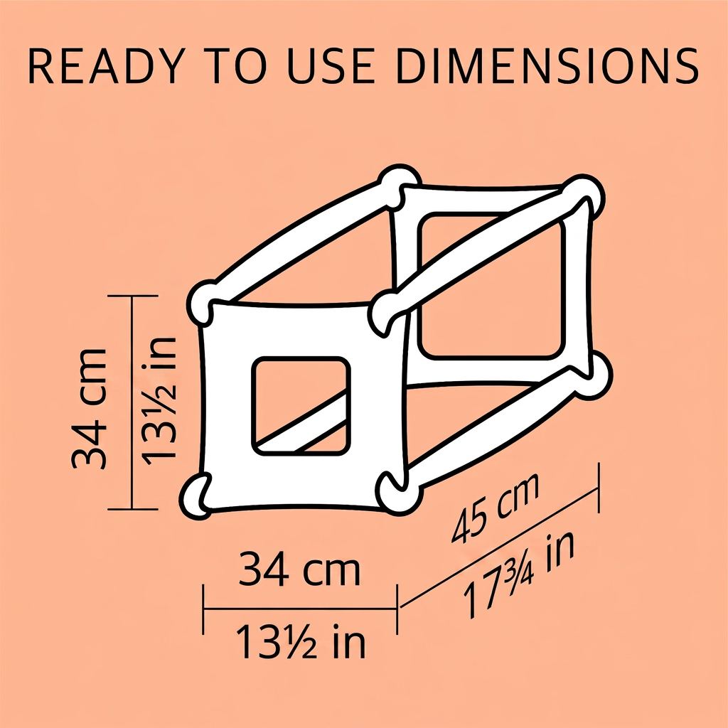 Compact flat-pack dimensions of the cat house