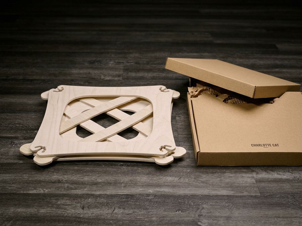 Unboxing flat-packed wooden panels